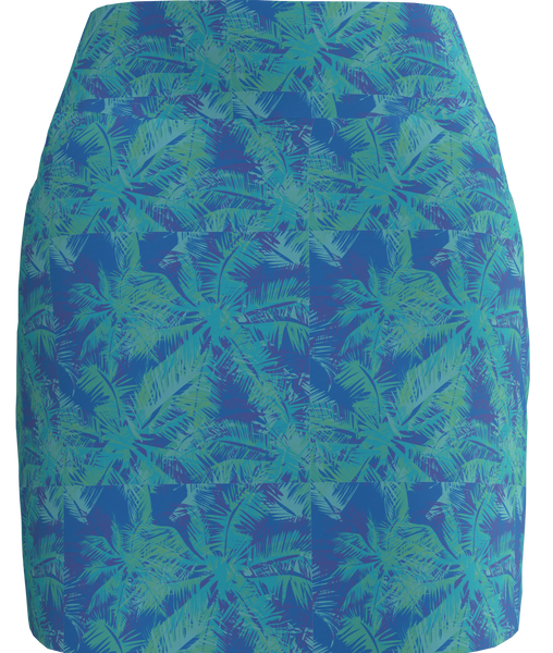AB SPORT Women's Tropical Palm Print Pull On Golf Skirt BSKG01-TROP1