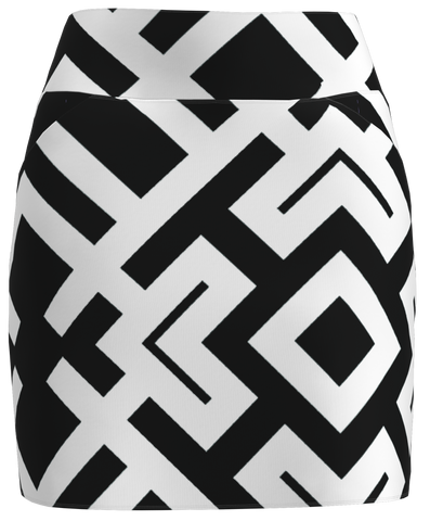 AB Sport Women's Black White Geo Golf Skort - ABSport