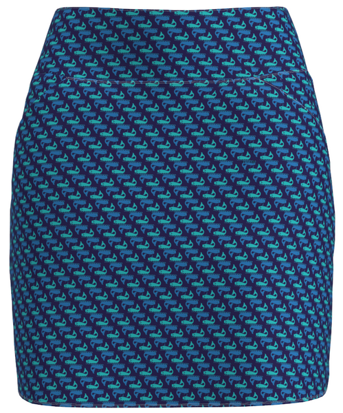 AB SPORT Women's Whale Print Front Pocket Golf Skirt BSKG01-WHALE8G