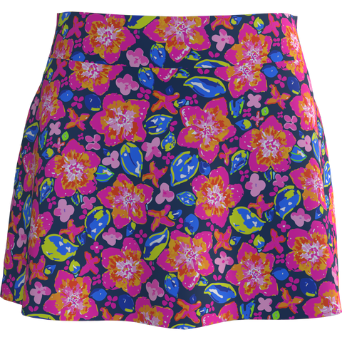 AB SPORT Women's Floral Print Flounce Golf Skirt - YWF6N