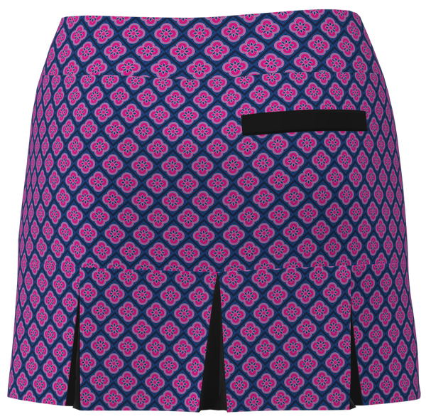 AB SPORT Women's Clover Print Back Pleat Golf Skirt - CLOVER1AB