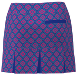 AB SPORT Women's Clover Print Back Pleat Golf Skirt - CLOVER1M