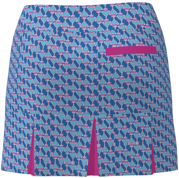 AB Sport Women's Martini Print Back Pleat Golf Skirt - MART1K