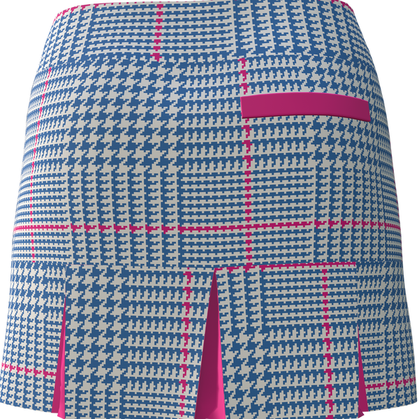AB SPORT Women's Glen Plaid Print Back Pleat Golf Skirt BSKG05-GPLDCFHP