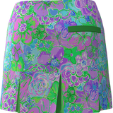 AB Sport Women's Floral Print Back Pleat Golf Skirt - CAYG9-G
