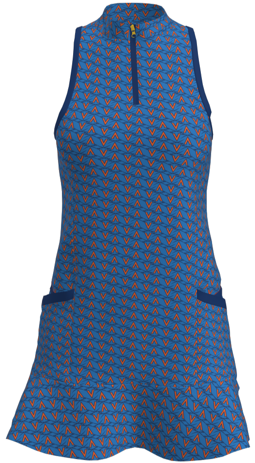 University of Virginia Print Women's Flounce Golf Dress