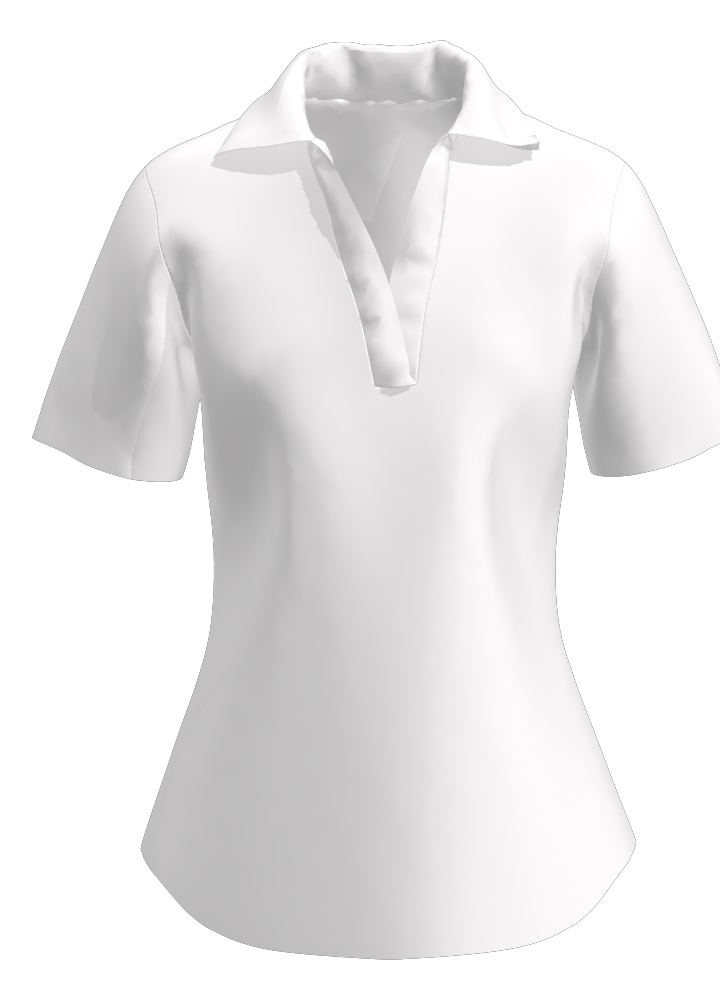 Womens white polo 2025 v neck t shirt