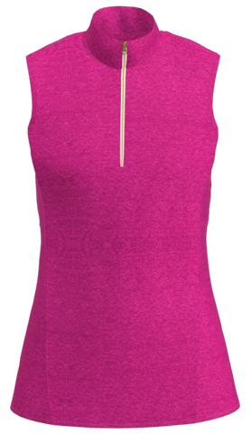 AB SPORT Women's Zip Mock Sleeveless Golf Polo GP04-NEOPH