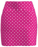 AB Sport Women's Pink Polka Dot Print Front Pocket Golf Skirt - PPD