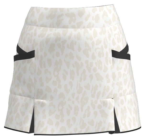 AB SPORT Women's Animal Print Kick Pleat Golf Skirt - LEOPCRM