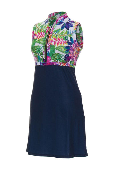 AB SPORT Exotic Floral Navy Women's Golf Dress - ABSport