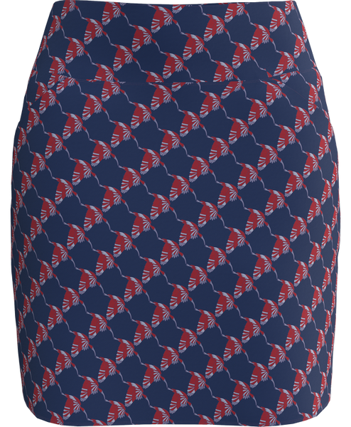 AB Sport Women's Blue Red Bird Print Golf Skirt