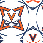 University of Virginia Print Women's Back Pleat Golf Skirt - UVA2AB