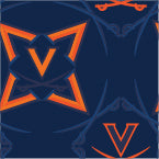 University of Viriginia Print 3/4 Sleeve Lifestyle Top - UVA2B