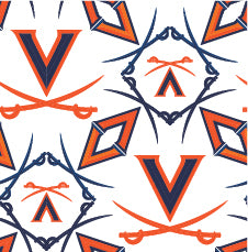 University of Virginia Print Women's Kick Pleat Golf Skirt - UVA3A