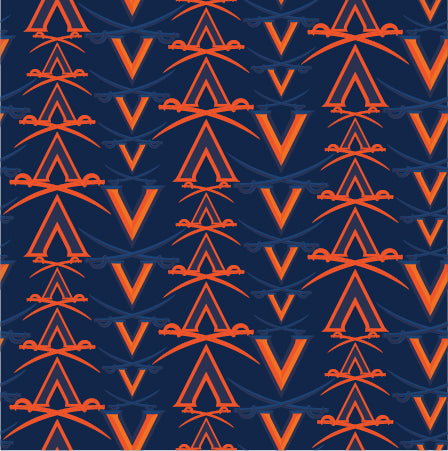University of Virginia Print Men's Golf Shirt - UVA4B