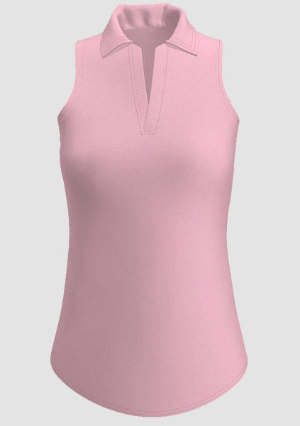 Heather Pink UV 40+ Racerback Sleeveless Polo - ABSport