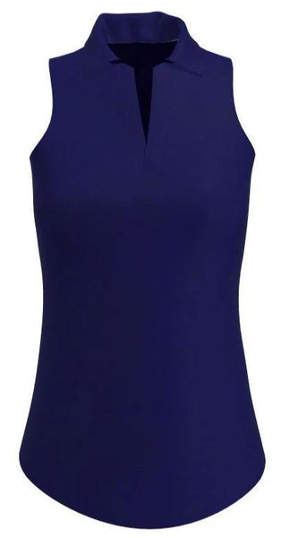 Navy UV 40+ Racerback Sleeveless Polo - ABSport