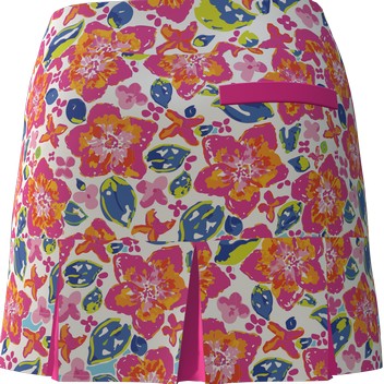AB Sport Womens Floral Print Back Pleat Golf Skirt - YWF6P