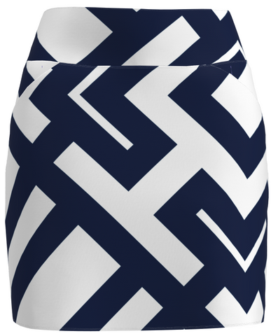 AB Sport Women's Navy White Geo Golf Skort - ABSport