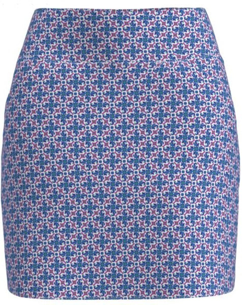 AB SPORT Women's Leaf Trellis Print Front Pocket Golf Skirt BSKG01-LEAFTR_1N