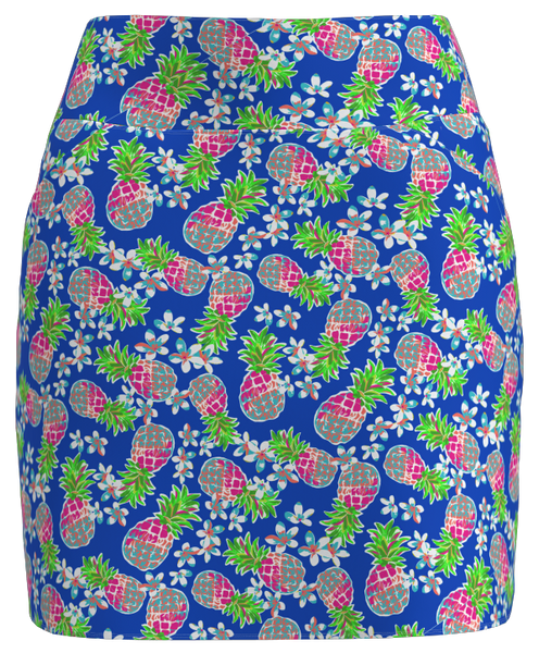 AB Sport Women's Pineapple Print Front Pocket Golf Skirt - PINP