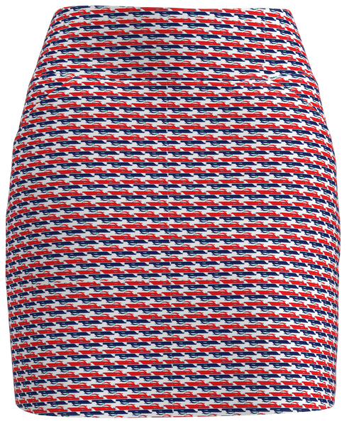 AB Sport Women's Red Navy Boat Print Golf Skort - ABSport