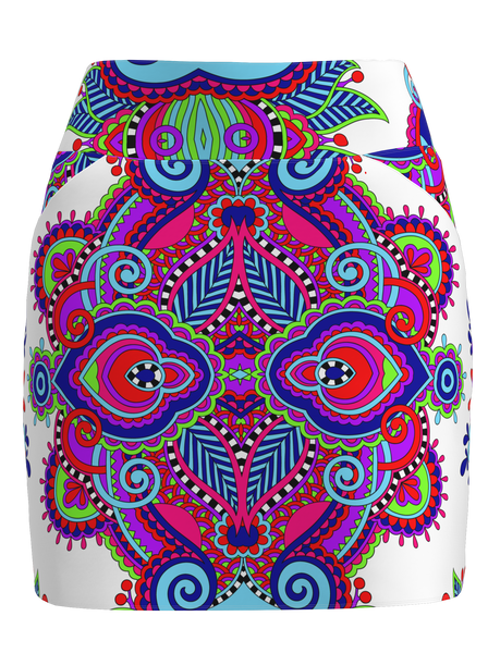 AB SPORT Pink Scarf Print Pull On Women's Golf Skort - ABSport