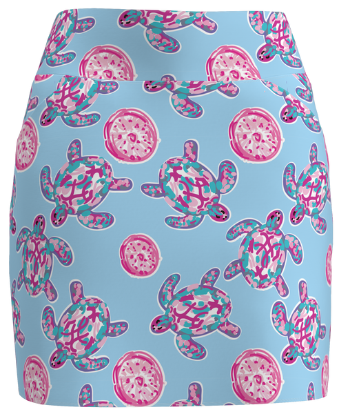 AB Sport Women's Sea Turtle Print Front Pocket Golf Skirt - SEATB