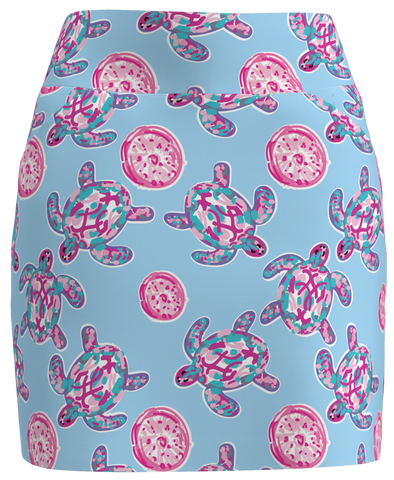 AB Sport Women's Sea Turtle Print Front Pocket Golf Skirt - SEATB