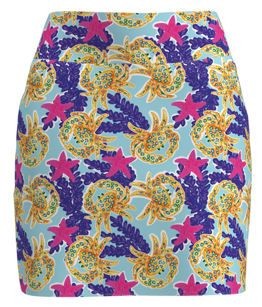 AB Sport Women's Crab Print Front Pocket Golf Skirt BSKG01-CRABT