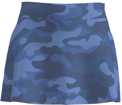 AB SPORT Women's Camo Navy Print Flounce Golf Skirt BSKG02-CAMONVM