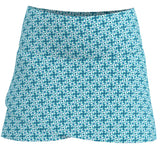 AB SPORT Women's Leaf Trellis Print Scallop Golf Skirt - LEAFTR_1L