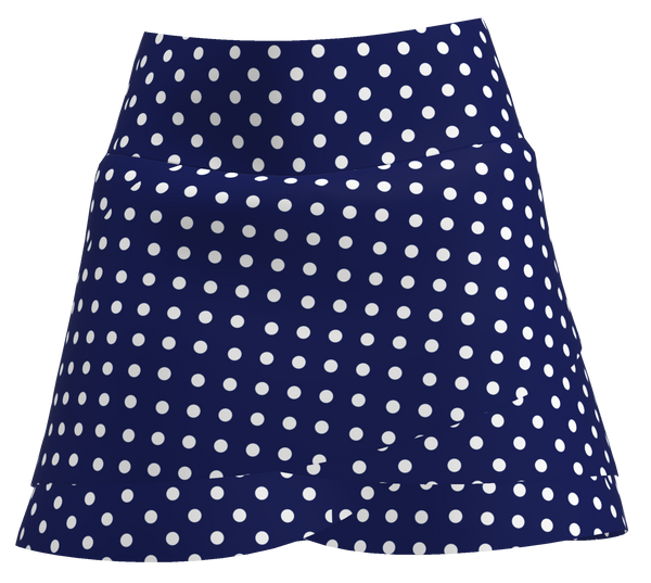 AB SPORT Women's Polka Dot Print Scallop Golf Skirt - NPD