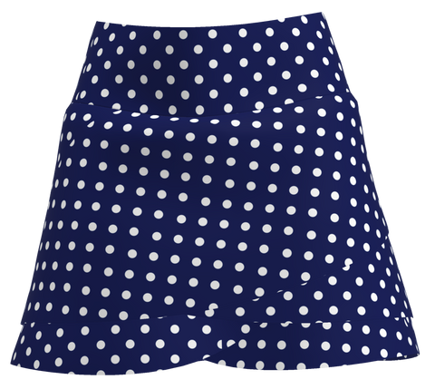 AB SPORT Women's Polka Dot Print Scallop Golf Skirt - NPD