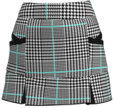 AB SPORT Women's Glen Plaid Print Kick Pleat Golf Skirt - GPBLBH