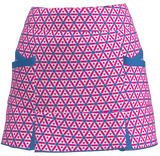 AB SPORT Women's Geo Print Kick Pleat Golf Skirt - GEO2HPCF