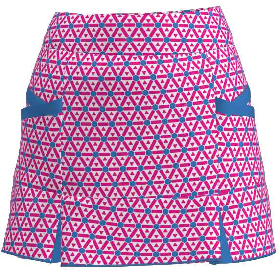 AB SPORT Women's Geo Print Kick Pleat Golf Skirt - GEO2HPCF