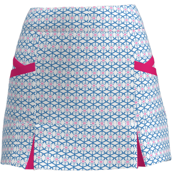 Granite Golf Club Print Women's Kick Pleat Golf Skirt BSKG04-GGC1AP