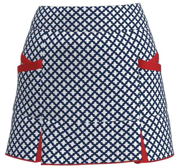 AB SPORT Women's Mosaic Print Kick Pleat Golf Skirt - MOSWNSP
