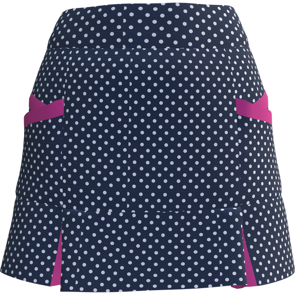 AB SPORT Women's Polka Dot Print Kick Pleat Golf Skirt - NPD153P