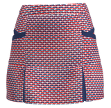 AB SPORT Women's TENNIS SKIRT BSKT04-REBN : RED NAVY BOAT PRINT - ABSport