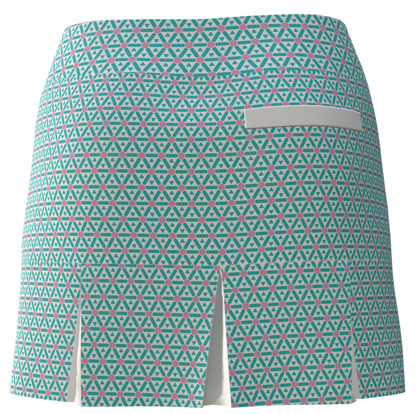 AB SPORT Women's Geo Print Back Pleat Golf Skirt BSKG05-GEO2SFLP