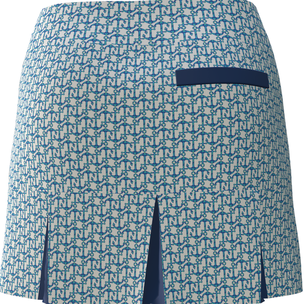 AB SPORT Women's Anchor Print Back Pleat Golf Skirt BSKG05-ANCH1A