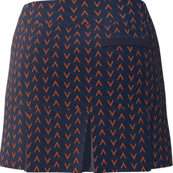 University of Virginia Print Women's Back Pleat Golf Skirt - UVA1BB