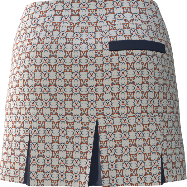 University of Virginia Print Women's Back Pleat Golf Skirt - UVA2AB