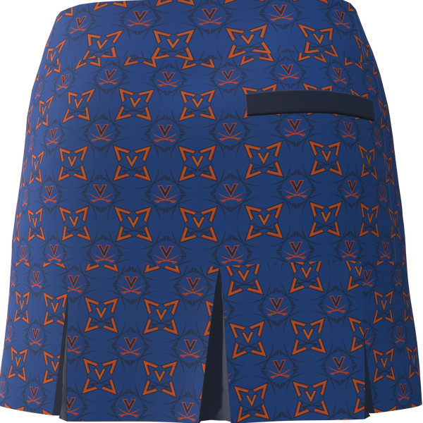 University of Viriginia Print Women's Back Pleat Golf Skirt - UVA2FB