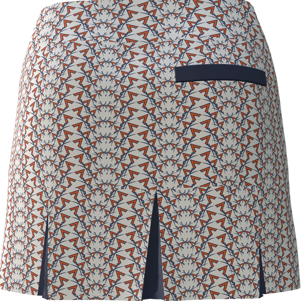 University of Virginia Print Women's Back Pleat Golf Skirt - UVA5AB