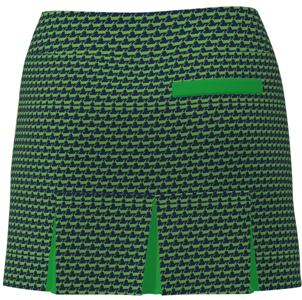 AB SPORT Women's Alligator Print Back Pleat Golf Skirt - ALLGNG