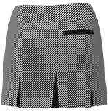 AB SPORT Women's Cross Stripe Print Back Pleat Golf Skirt - BLCSBL